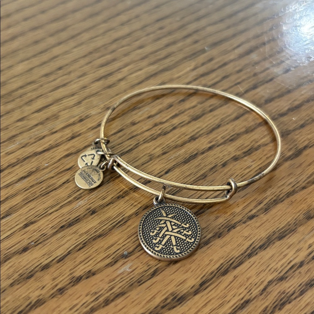Gold Charm Bangle Bracelet